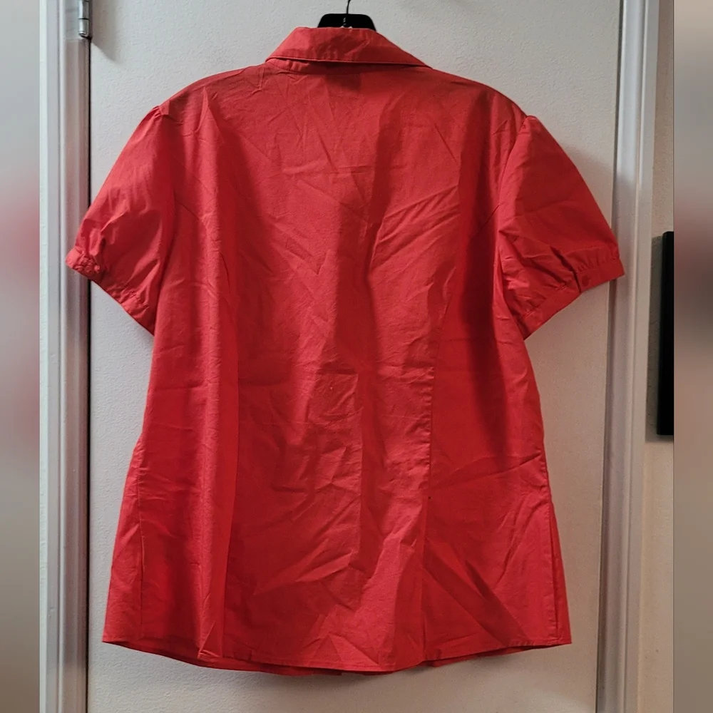 Puff short sleeve button-down stretch shirt - Picture 2 of 5